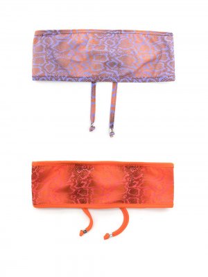 Набор из двух повязок на голову с принтом Amir Slama. Цвет: разноцветный