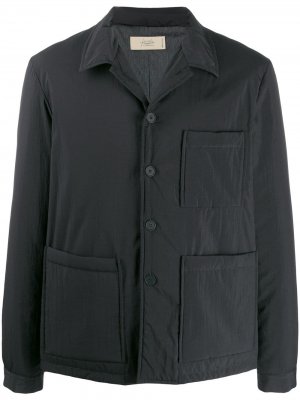 Куртка-рубашка с карманами Maison Flaneur. Цвет: синий