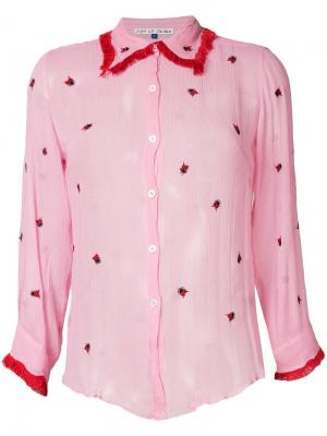 Рубашка с вышивкой Jupe By Jackie. Цвет: розовый и фиолетовый