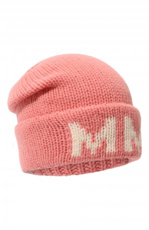 Шерстяная шапка MM6. Цвет: розовый