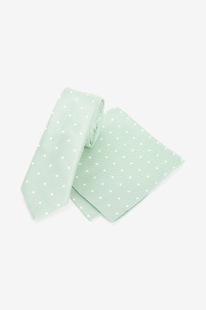 Комплект из галстука и нагрудного платка , зеленый Next