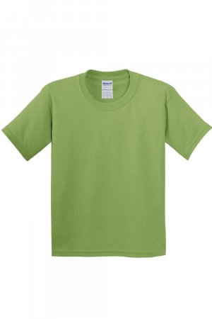 Молодежная футболка из плотного хлопка, зеленый Gildan