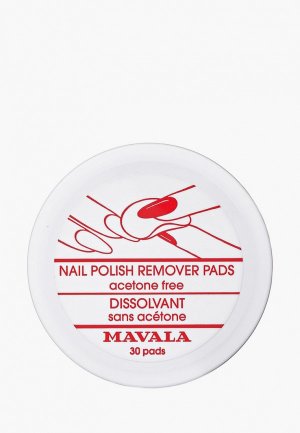 Средство для снятия лака Mavala Салфетки Nail Polish Remover Pads. Цвет: белый