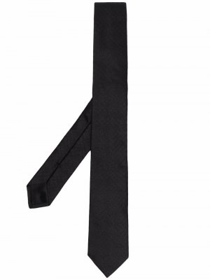 Шелковый галстук с логотипом Givenchy. Цвет: черный