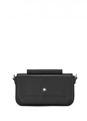 Мягкая черная мини-сумочка meisterstück selection Montblanc