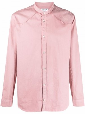 Рубашка с воротником-стойкой и длинными рукавами DONDUP. Цвет: розовый