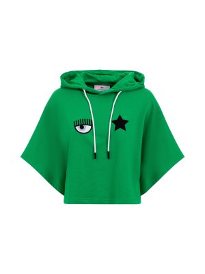 Chiara Ferragni толстовка с капюшоном и вышивкой Eye Star, зеленый. Цвет: зеленый
