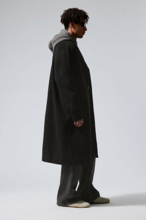 Шерстяное пальто albin , черный H&M