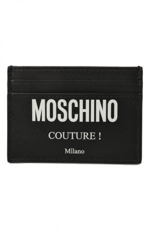 Кожаный футляр для кредитных карт Moschino. Цвет: чёрный