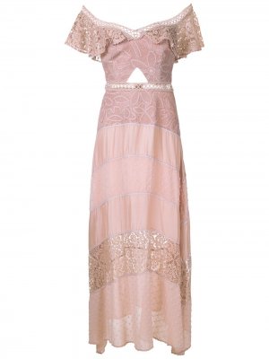 Платье Rachel с кружевными вставками Martha Medeiros. Цвет: розовый