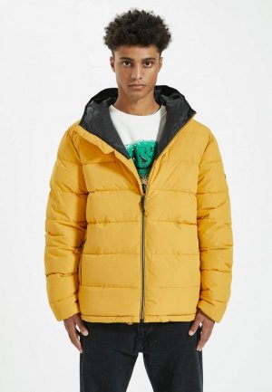 Куртка утепленная Pull&Bear Join life. Цвет: желтый