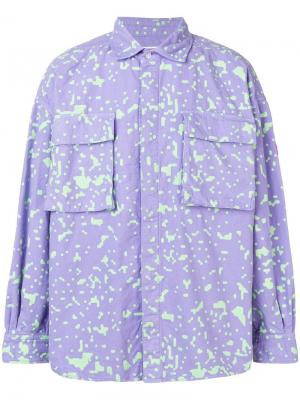 Рубашка с принтом Noise и длинными рукавами C.E. Цвет: фиолетовый