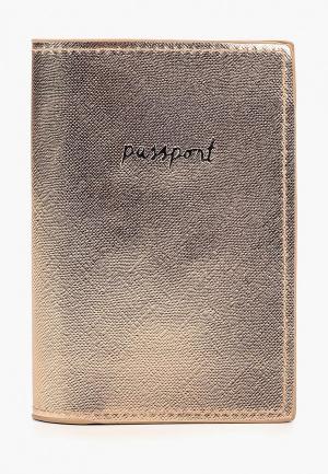 Обложка для паспорта Zarina. Цвет: золотой