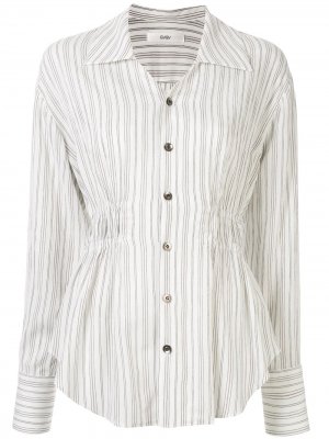 Блузка в полоску с жатым эффектом G.V.G.V.. Цвет: белый