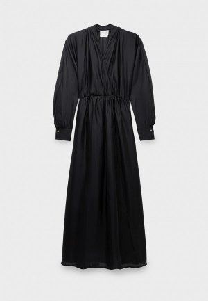 Платье Forte contemporary habotai long dress noir. Цвет: черный