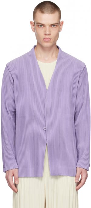 Пурпурный пиджак со складками 2 лавандового цвета HOMME PLISSe ISSEY MIYAKE Plissé