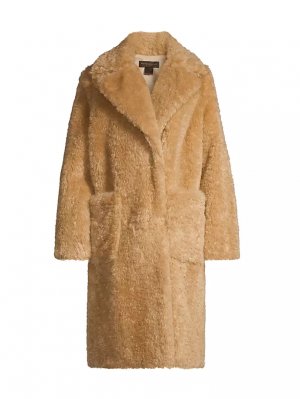 Пальто Тедди из искусственного меха , цвет tan Donna Karan New York