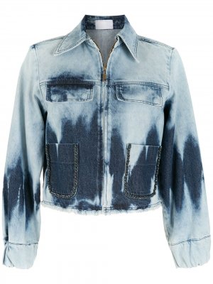 Джинсовая куртка с эффектом потертости Andrea Bogosian. Цвет: синий