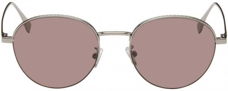 Розовые и серебряные солнцезащитные очки для путешествий Fendi