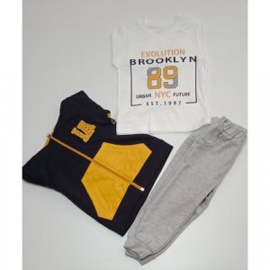 Комплект одежды  для мальчиков, спортивный стиль, размер 12-18, серый concept. Цвет: серый/серый-желтый