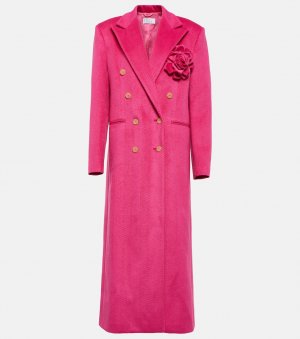 Двубортное пальто с цветочной аппликацией , розовый GIUSEPPE DI MORABITO