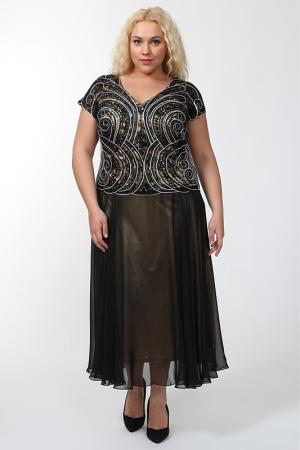 Платье Lia Mara. Цвет: черный, бежевый