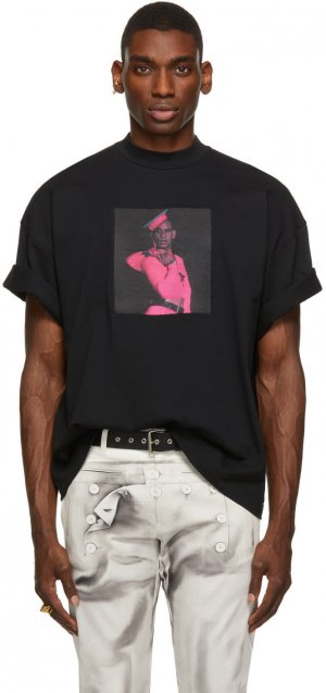 SSENSE Exclusive Black Les Marins Tanel T-Shirt Jean Paul Gaultier. Цвет: 00-noir