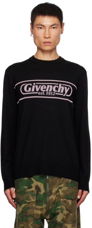 Черный жаккардовый свитер Givenchy