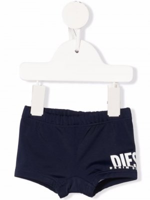 Плавки-шорты с логотипом Diesel Kids. Цвет: синий