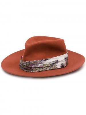 Шляпа с лентой ETRO. Цвет: коричневый