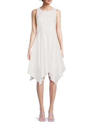 Платье без рукавов с платочным подолом , белый Donna Karan New York