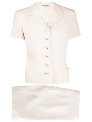 Рубашка с короткими рукавами 1990-х годов Versace Pre-Owned. Цвет: бежевый