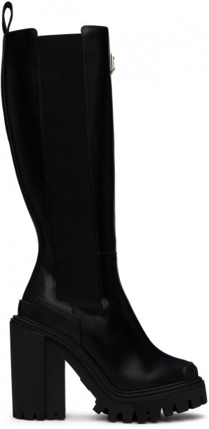 Черные ботинки челси на платформе Dolce & Gabbana