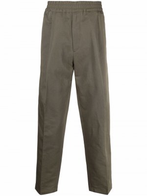 Зауженные брюки со складками Briglia 1949. Цвет: зеленый