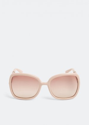 Солнечные очки TOD'S Leather temple sunglasses, розовый Tod's