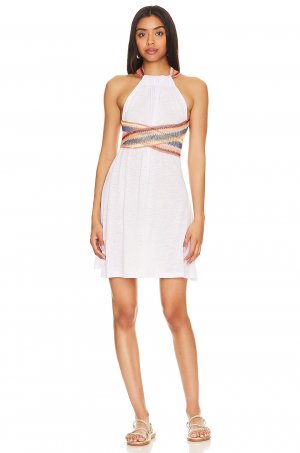 Платье мини X Revolve Inca Crossover Mini Halter Dress, белый Pitusa
