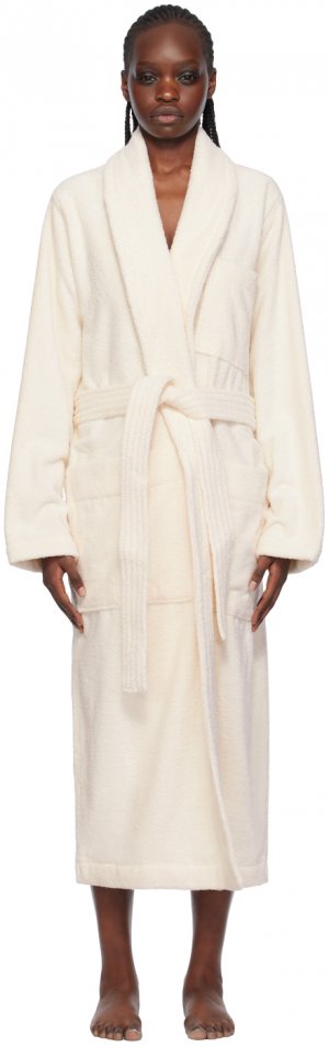 Классический халат Off-White , цвет Ivory Tekla