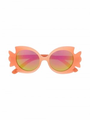 Солнцезащитные очки с вырезами Molo. Цвет: оранжевый