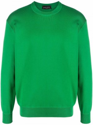 Crew neck knit jumper Roberto Collina. Цвет: зеленый