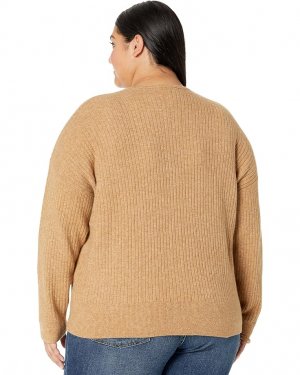 Свитер Plus Cameron Ribbed Cardigan Sweater in Coziest Yarn, цвет Heather Toffee Madewell