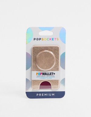 Подставка-держатель для телефона с чехлом пластиковых карт цвета розового золота Popsocket-Бесцветный Popsockets