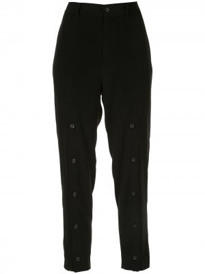 Укороченные брюки строгого кроя Yohji Yamamoto. Цвет: черный