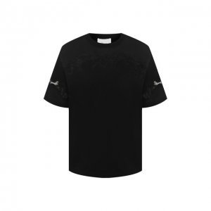 Хлопковая футболка 3.1 Phillip Lim. Цвет: чёрный