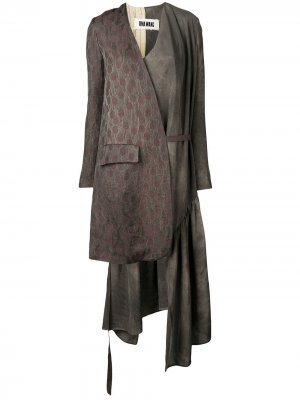 Пальто асимметричного кроя Uma Wang. Цвет: серый