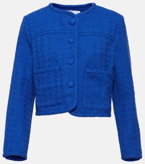 Укороченный твидовый пиджак white label , синий Proenza Schouler