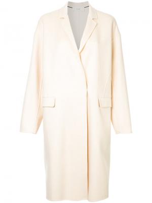 Пальто с потайной застежкой Cyclas. Цвет: белый