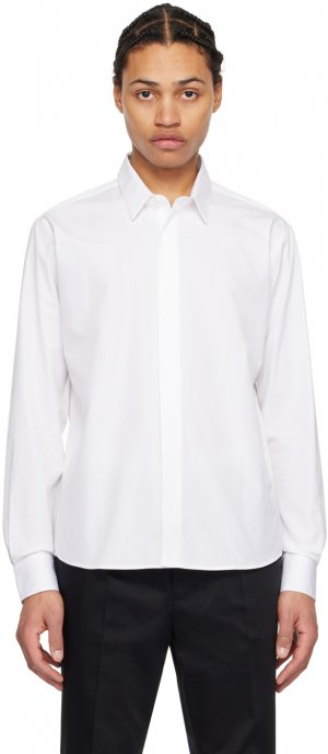 Белая рубашка с раздвинутым воротником Ami Paris