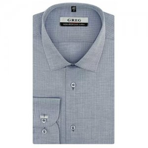 Рубашка , размер 48, серый GREG. Цвет: серый