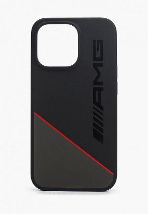 Чехол для iPhone Mercedes-Benz AMG 13 Pro Liquid silicone Two tones Red line Hard Black. Цвет: черный