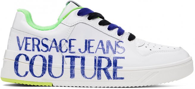 Белые кроссовки с логотипом Starlight Versace Jeans Couture